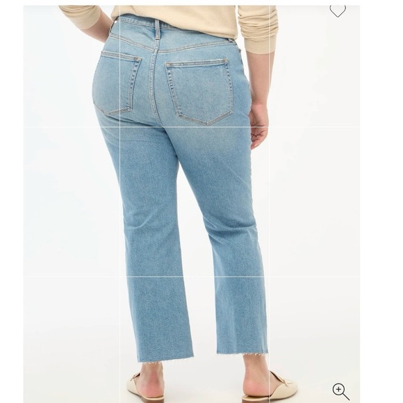J. Crew Petite High Rise Flare Crop Jean All Day Stretch 35P/18P Sun Lake Wash - Picture 3 of 15